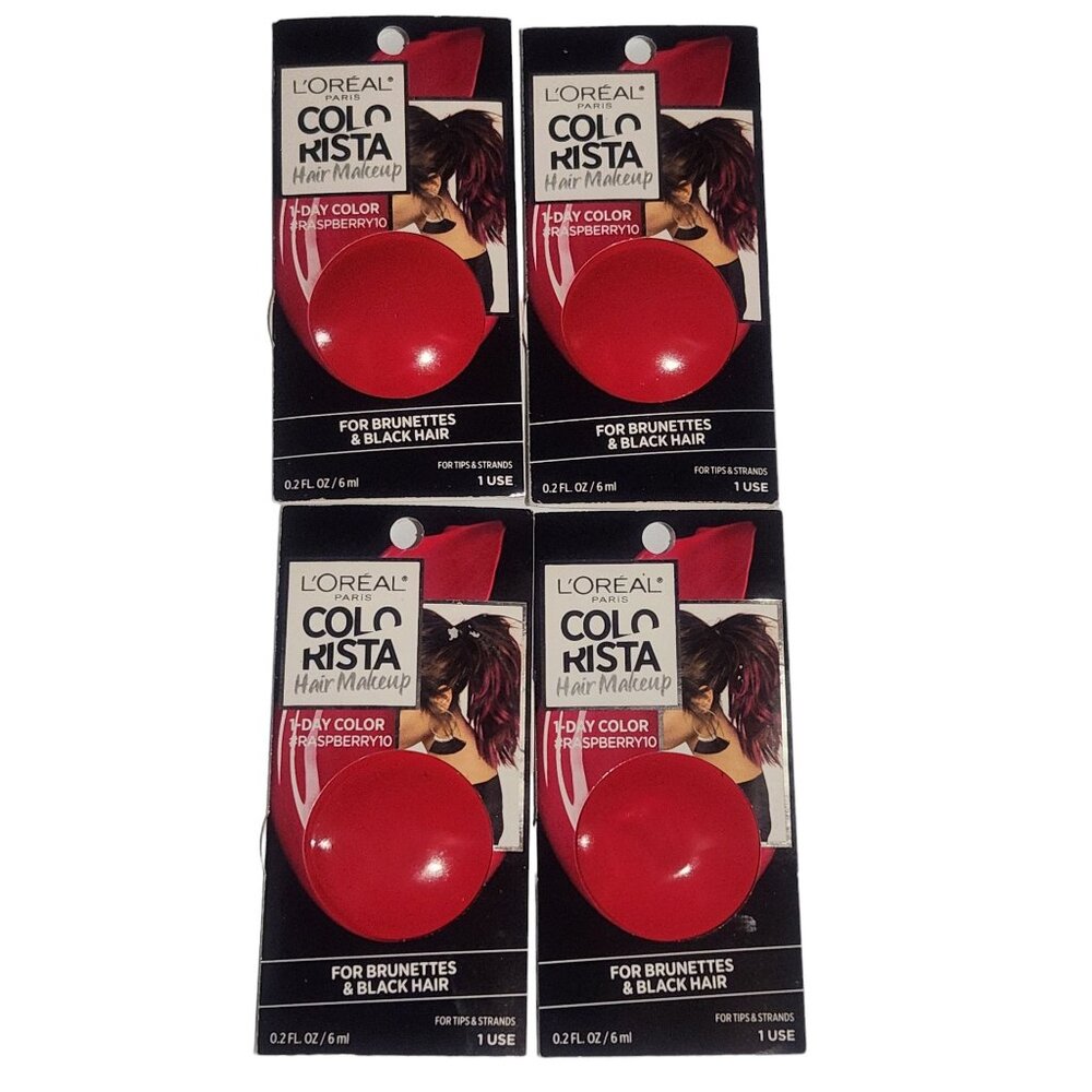 4X L'Oreal Paris Colorista Hair Makeup, 1 Day Color‎ for Brunettes & Black Hair